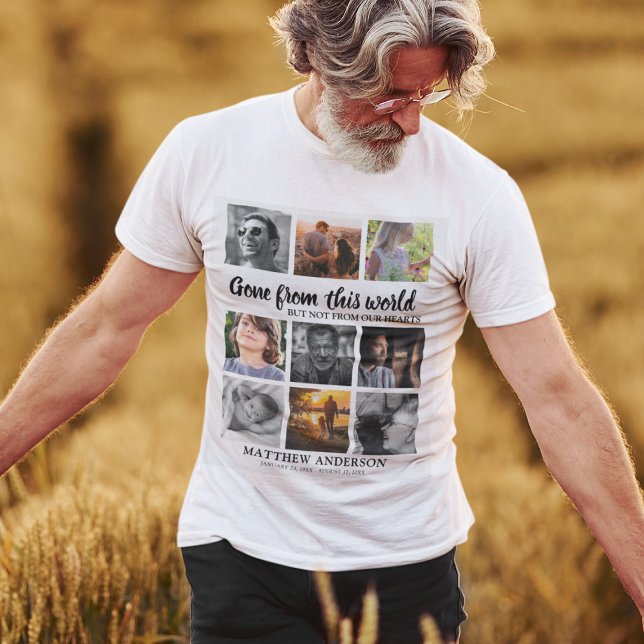 T-shirt Hommage Famille Photo Collage Souvenir commémorati (Créateur téléchargé)