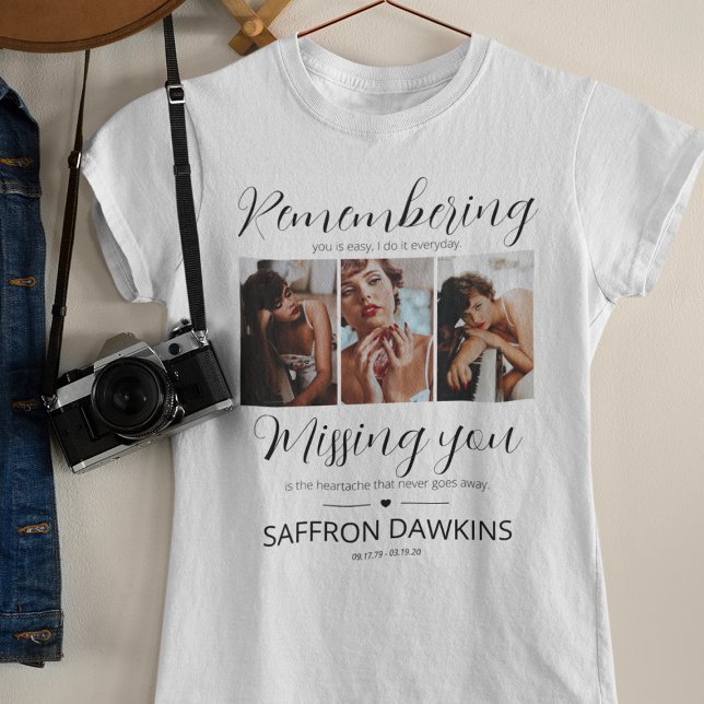 T-shirt Hommage photo Memorial 3 (Créateur téléchargé)
