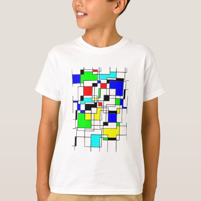 T-shirt Hommage Random Carré À Mondrian (Devant)