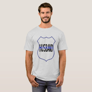 T-shirt homme à la ligne bleue mince du bouclier m