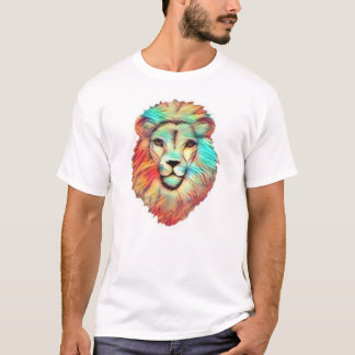 T-shirt homme à la tête de lion