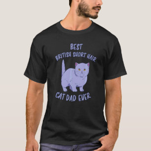 T-shirt Homme Anglais Cheveux Courte Papa Bkh Chat Père Br