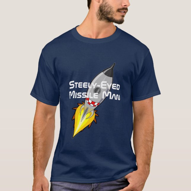 T-shirt Homme aux missiles à oeil serré (Devant)