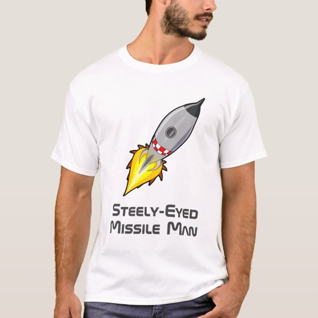 T-shirt Homme aux missiles à oeil serré (Devant)