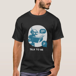 T-shirt homme avec AI Machine Chatbot Illustration