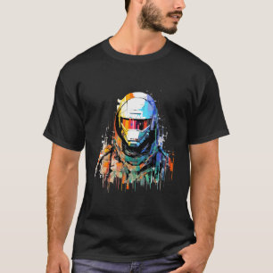 T-shirt Homme Avec Casque Vidéo Caractère Futuriste