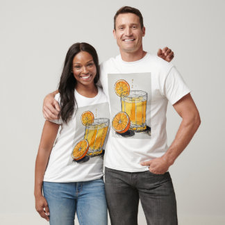 t-shirt homme avec jus d'orange