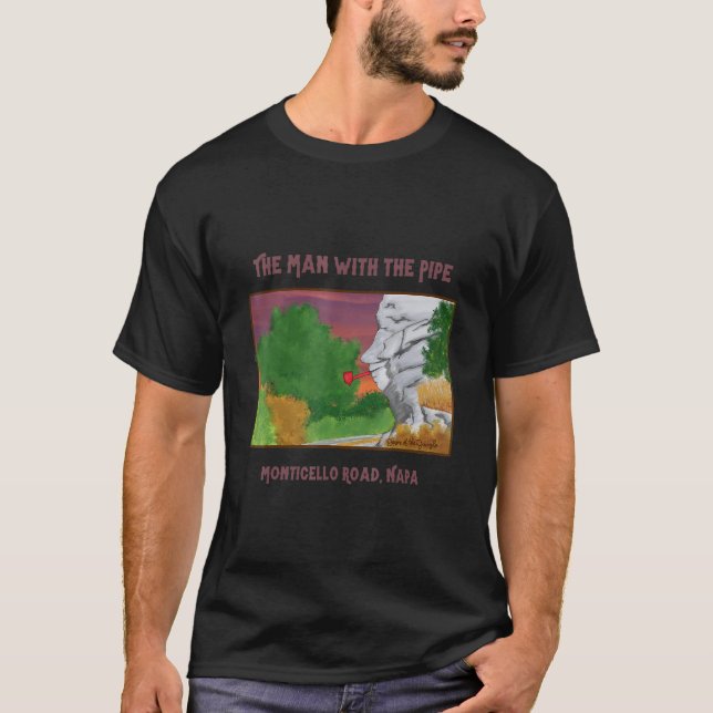 T-shirt Homme Avec Pipe Napa Valley Vin Pays Art Nap (Devant)