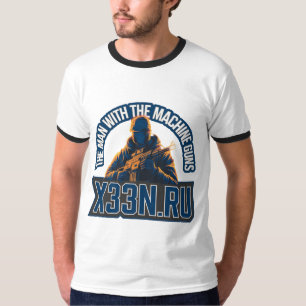 T-shirt Homme avec pistolet à machine