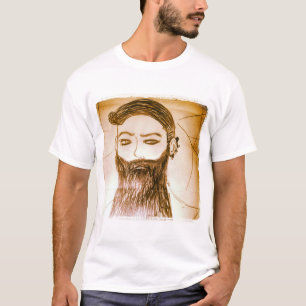 T-shirt homme barbu manga anime dans un monde tordu