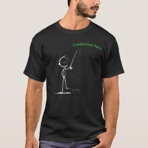T-shirt Homme bâton à la recherche d'une grosse prise SVG