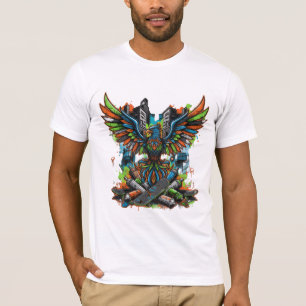 T-shirt homme blanc avec style rue écrit sur