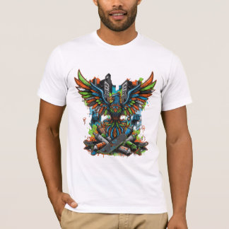 T-shirt homme blanc avec style rue écrit sur