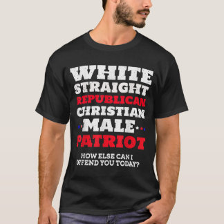 T-shirt Homme Blanc Droit Républicain Christian Homme Part