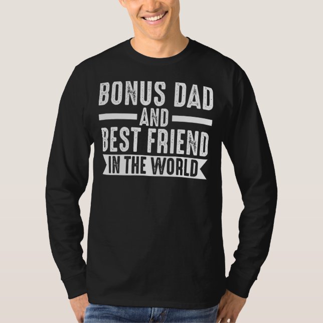 T-shirt Homme Bonus Papa Et Meilleur Ami Dans Le Monde Ste (Devant)