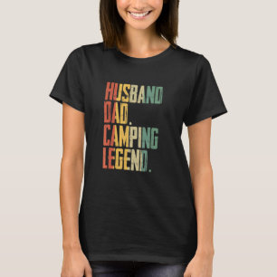 T-shirt Homme Camper Husband Papa Camping Légende Camping