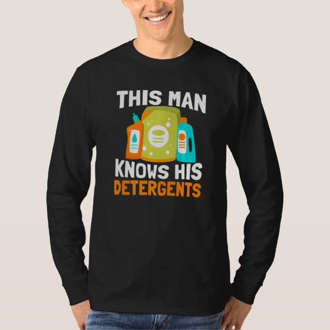 T-shirt Homme Cet Homme Connaît Ses Détergents School Cust (Devant)