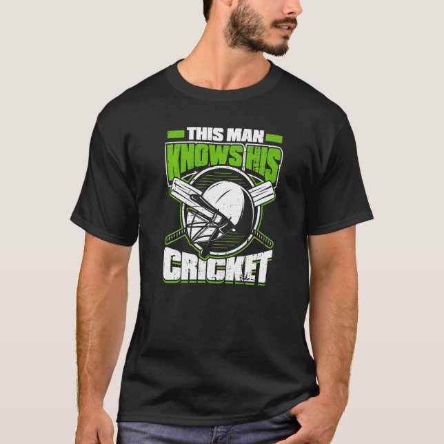 T-shirt Homme Cet Homme Connaît Son Joueur De Cricket Bats (Devant)
