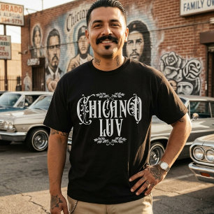 T-shirt Homme Chicano amour noir