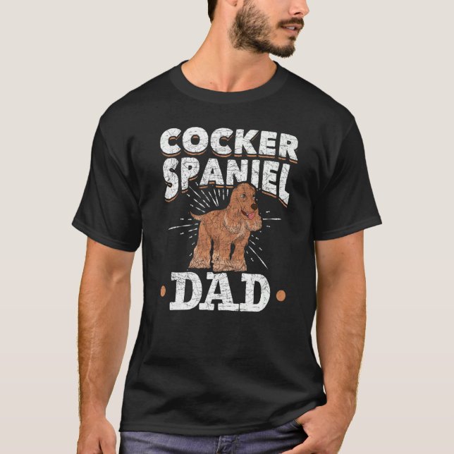 T-shirt Homme Chien Cocker Espagnol Papa Fête des pères An (Devant)