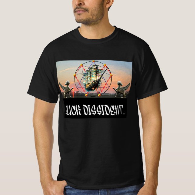 T-shirt homme ciel forme navire (Devant)