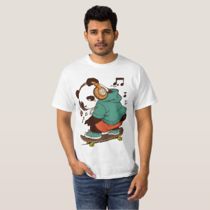 T-shirt homme Cool Panda Skater C streetwear amu