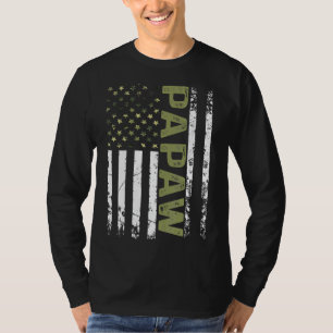 T-shirt Homme Cool Papaw American Patriotique Usa Flag Pèr