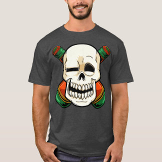 T-shirt Homme crâne avec bouteille de bière