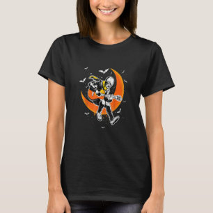 T-shirt Homme crâne Jouer de la guitare sur la lune Musiqu