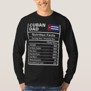 T-shirt Homme Cubain Papa Nutrition Fiches Fête des pères