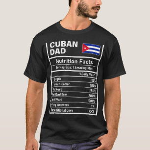 T-shirt Homme Cubain Papa Nutrition Fiches Fête des pères