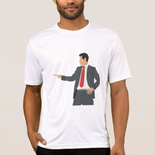 T-shirt Homme d'affaires professionnel en costume avec poi