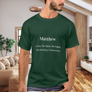 T-shirt Homme d'anniversaire mythe légende nom amusant ver