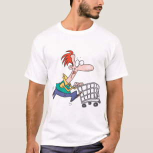 T-shirt Homme de dessin animé drôle courant avec un chario