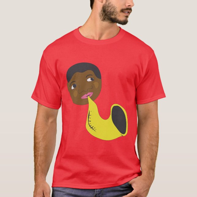 T-shirt Homme de jazz avec le saxo (Devant)