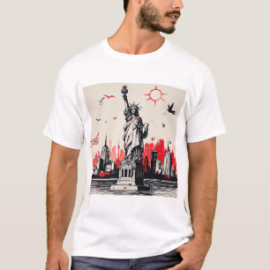 T-shirt homme de la statue de la Liberté de New Yo