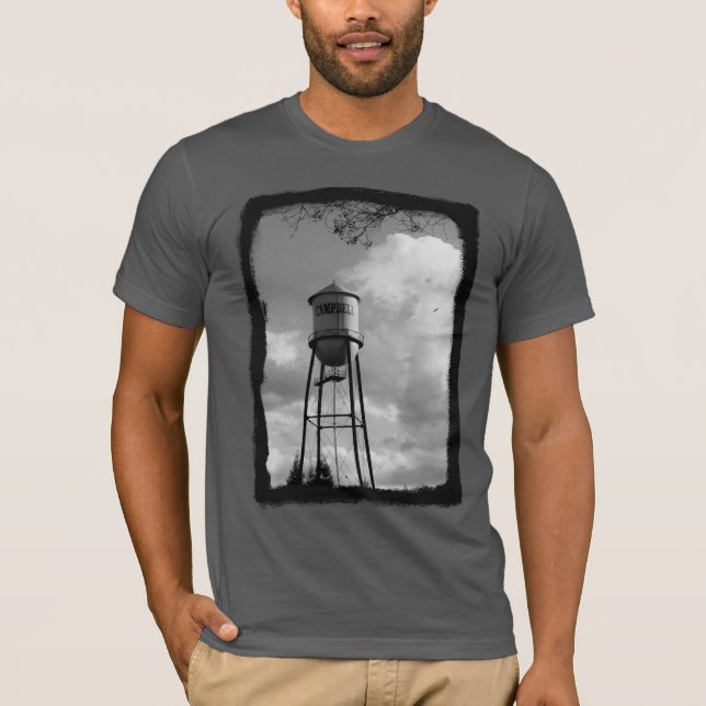 T-shirt homme de la tour d'eau Campbell CA (Devant)