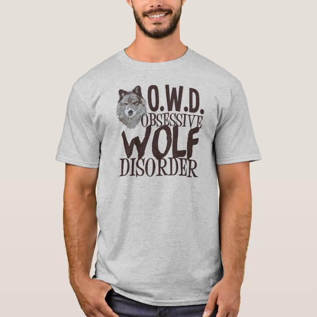 T-shirt Homme de loup gris génial (Devant)