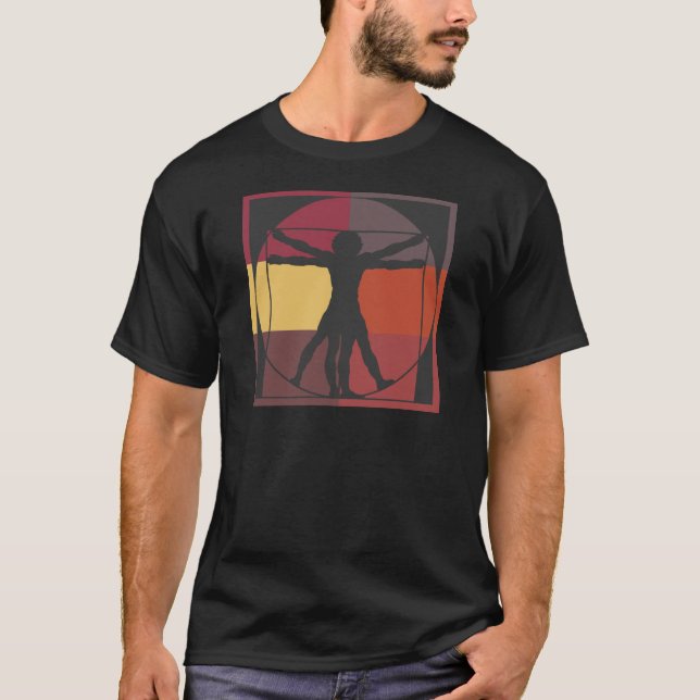 T-shirt Homme de Vitruvian de bloc de couleur (Devant)