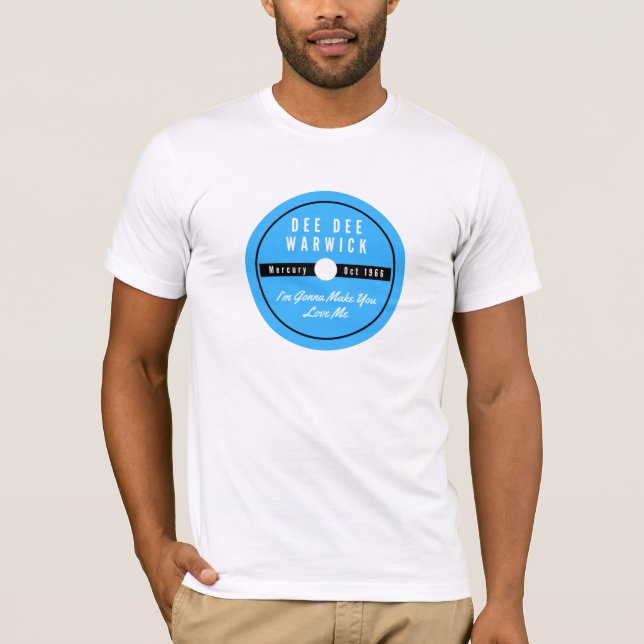 T-shirt homme Dee Dee Warwick Blue Vinyl (Devant)