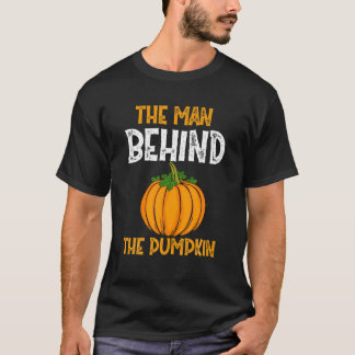 T-shirt Homme Derrière Le Costume Citrouille Halloween Bab