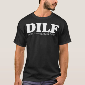 T-shirt Homme Dilf Dédié Impliqué Amoureux Père Papa Papa 