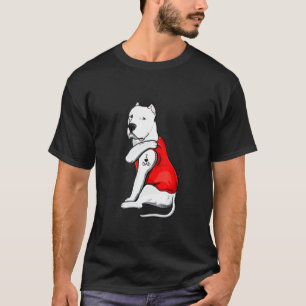 T-shirt Homme Dogo Argentino Chien Tattoo J'aime Da Père