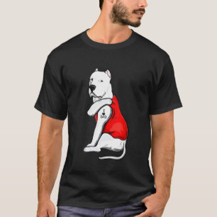T-shirt Homme Dogo Argentino Chien Tattoo J'aime Da Père