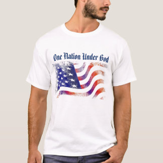 T-shirt homme - Drapeau américain une nation sous 