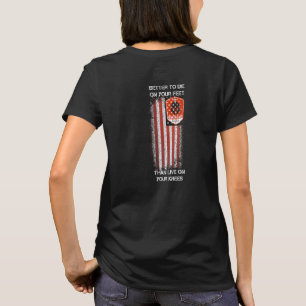 T-shirt Homme du drapeau américain Molon Labe Guerrier spa