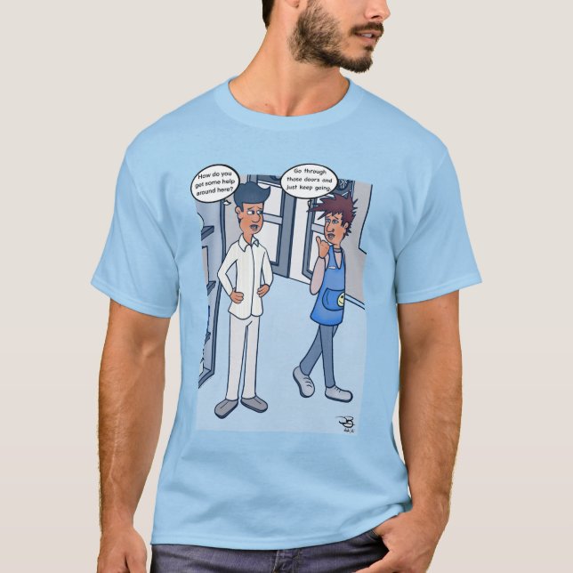 T-shirt homme du service à la clientèle (Devant)