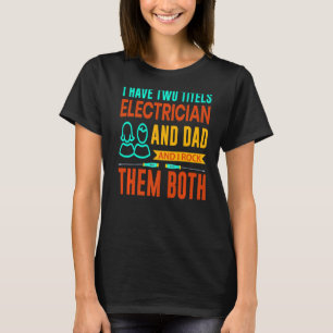 T-shirt Homme Electricien Papa Et i Rock Eux Deux Electri