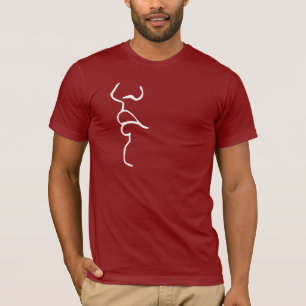 T-shirt HOMME EMBRASSANT LE CÔTÉ DROIT - BLANC -.png