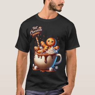T-shirt Homme en pain d'épices Funny Chocolat Chaud Chill